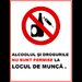 Placuta alcoolul si drogurile nu sunt permise la locul de munca